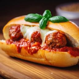 #8 - Meatball Parm Sandwich & Soda Lunch Special
