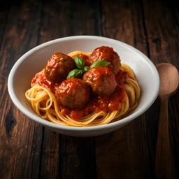 #7 - One Meatball Spaghetti Marinara, Garlic Bread & Soda Lunch Special